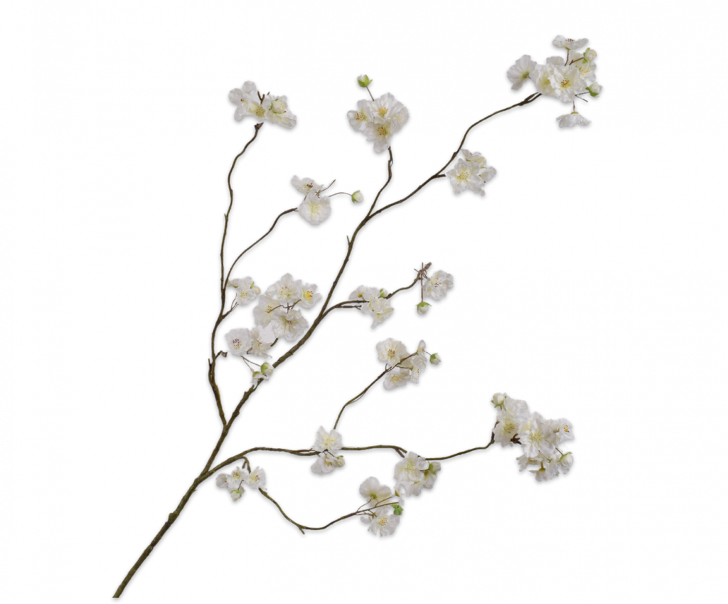 Cherry Blossom | Fleurs de Cerisier 127cm White Green