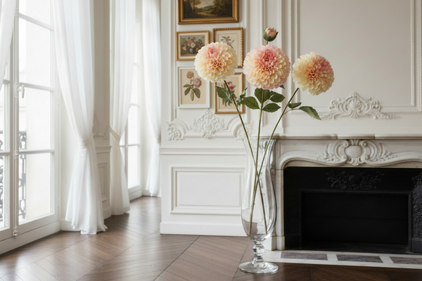 Dahlia 80cm Cream Pink