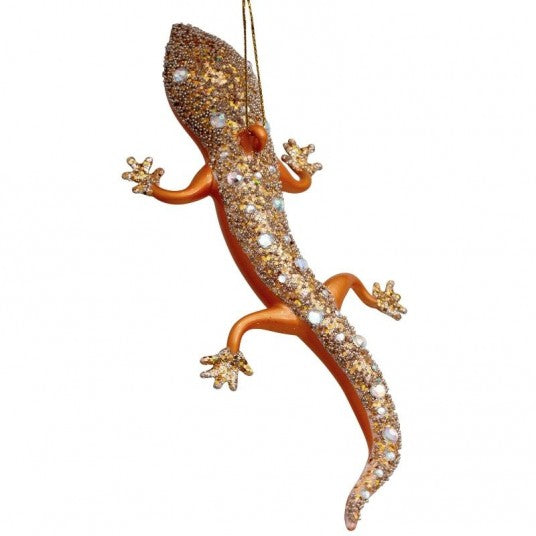 Lizard glass ornament | Ornement en verre Lézard 18cm Gold